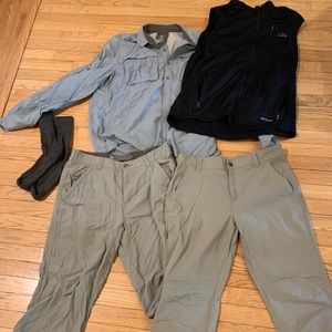 Bundle men hiking camping clothes Large